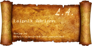 Leipnik Adrienn névjegykártya